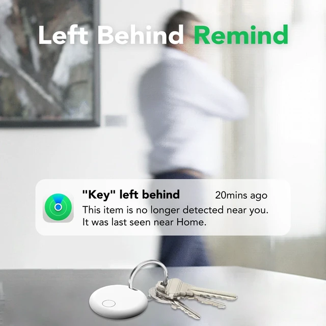 Alt view image 5 of 7 - Air Tracker Tags-4 Pack: Smart Bluetooth Tracker, Item Finder Works with Apple Find My (iOS Only) App, Trakcer Tag Locator for Keys, Luggage, Satchel, Backpack etc. (Not for Android Devices)