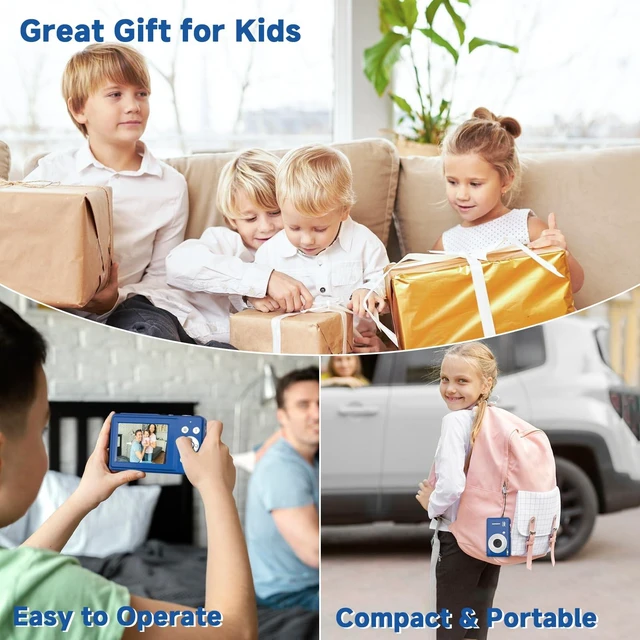 Alt view image 7 of 7 - Digital Camera, 44MP Compact Camera, FHD 1080P Point and Shoot Digital Cameras with 16X Zoom, Face Detect, Smile Capture, Anti Shake, for Boys Girls Teens Gifts (Blue)