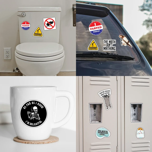Alt view image 4 of 7 - 300 Pcs Funny Stickers for Adults Meme Water Bottles Decals Pack Waterproof Cool Sticker for Laptop, Bumper, Phone, Hard Hats, Sarcastic, Scrapbooking Decals