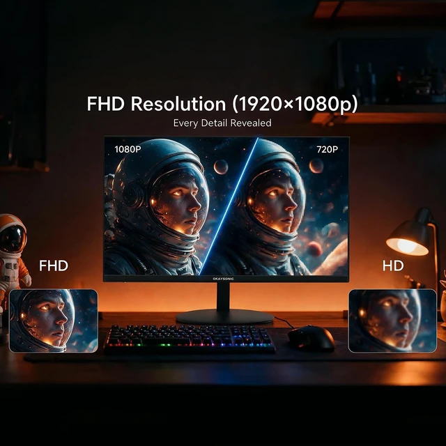 Alt view image 3 of 7 - 24 Inch Monitor 100Hz 1ms, AMD FreeSync, 100% sRGB, Eye Care HDMI VGA Ports, HDR, 40001 Contrast, LowBlue Mode, Ergonomic Tilt Eye Care for Home Office