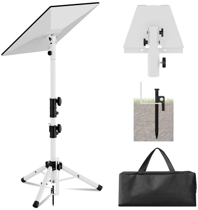Main image of Starlink Mount Gen 3, Starlink Tripod Stand with Mount Adapter, Adjustable Height for Starlink Standard 4/4X/V3, 90° Tilt Angle Adjustment Starlink Antenna Pipe Adapter (White)
