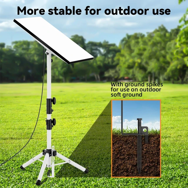 Alt view image 7 of 7 - Starlink Mount Gen 3, Starlink Tripod Stand with Mount Adapter, Adjustable Height for Starlink Standard 4/4X/V3, 90° Tilt Angle Adjustment Starlink Antenna Pipe Adapter (White)