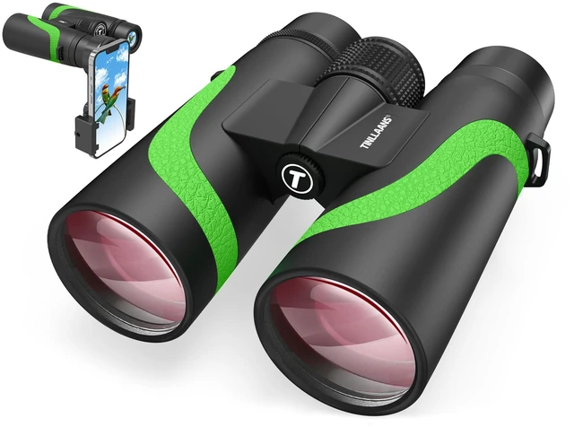 Main image of 15x55 UHD Binoculars for Adults High Powered with Phone Adapter - Large View, BAK4 Prism, Waterproof, Lightweight for Bird Watching, Hunting, Cruise, Travel, Camping (Green)