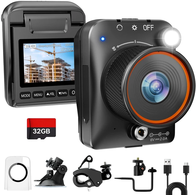 Main image of Time Lapse Camera,1296P FHD MP4 Video&48MP, Outdoor IP66 Waterproof Timelapse Camera,Captures Plant Growth,Records Garden & Construction,Tracks Weather,6-Month Battery Life,Includes 32GB TF Card