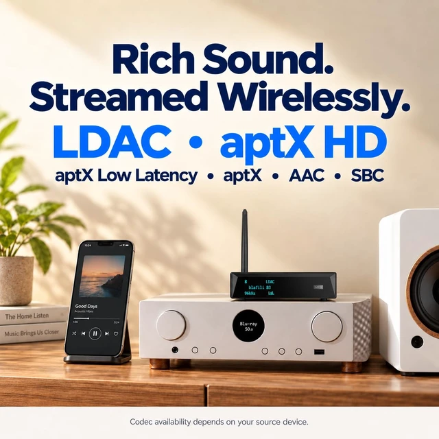 Alt view image 3 of 7 - B3 Professional XLR Bluetooth 5.1 Audio Receiver, LDAC & aptX HD Built-in ESS DAC; dual balanced XLR (L/R), RCA L/R, optical and coaxial outputs for mixers, PA systems, amps and stereos