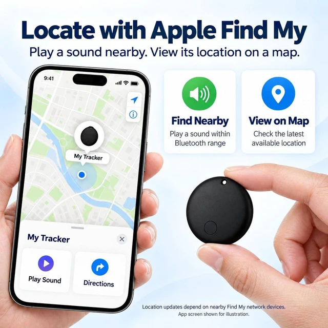 Alt view image 3 of 7 - GPS Tracker for Vehicles, Car Tracker Hidden No Monthly Fee, Real Time Vehicle Tracking Device No Subscription No SIM Card, Apple Find My & Google Find Hub, IP68 Waterproof for Cars Motorcycles Trucks
