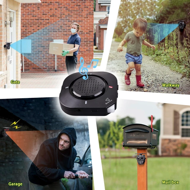 Alt view image 5 of 7 - 1/2 Mile Long Range Solar Wireless Driveway Alarm 1R1S(Grey) IP65 All-Weather Outdoor Motion Sensor Detector,120dB Sound&Light Alert,24/7 Security Monitoring for Property Protection