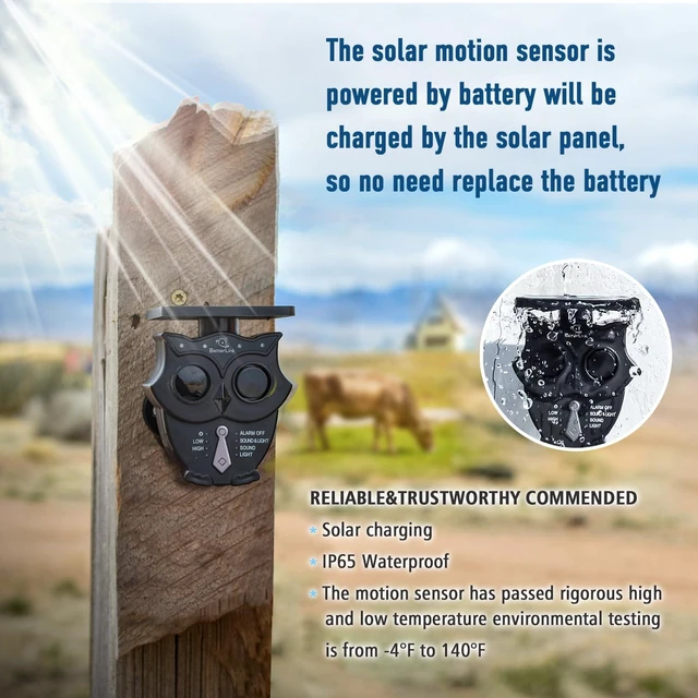 Alt view image 3 of 7 - 1/2 Mile Long Range Solar Wireless Driveway Alarm 1R1S(Grey) IP65 All-Weather Outdoor Motion Sensor Detector,120dB Sound&Light Alert,24/7 Security Monitoring for Property Protection