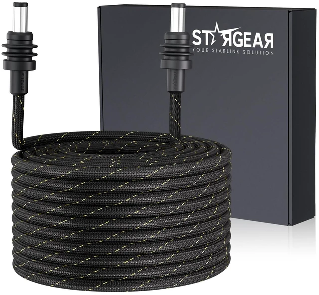 Main image of for Starlink Mini Cable 32.8FT, Braided Wear-Resistant 20AWG Replacement Starlink Mini DC Power Cable Starlink Mini Accessories, Starlink Power Cord Outdoor (10M)