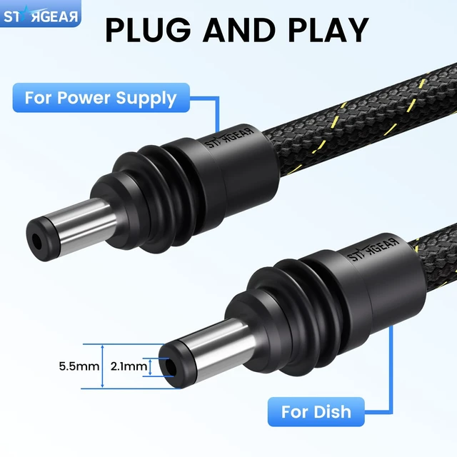 Alt view image 5 of 7 - for Starlink Mini Cable 32.8FT, Braided Wear-Resistant 20AWG Replacement Starlink Mini DC Power Cable Starlink Mini Accessories, Starlink Power Cord Outdoor (10M)