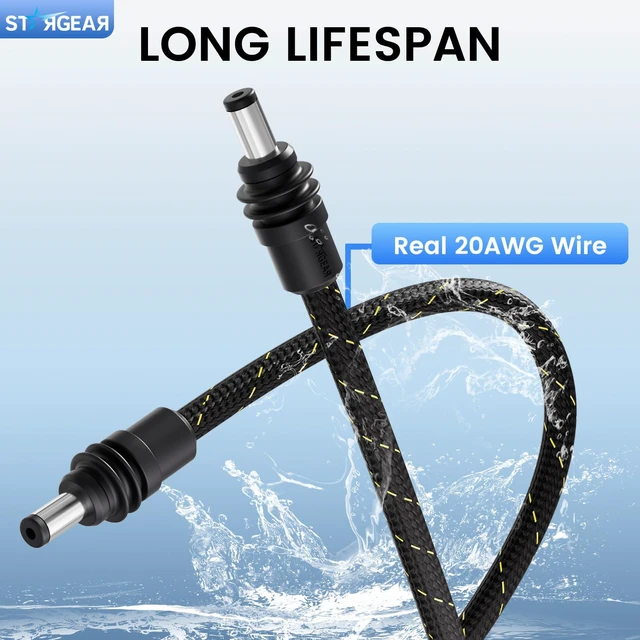 Alt view image 6 of 7 - for Starlink Mini Cable 32.8FT, Braided Wear-Resistant 20AWG Replacement Starlink Mini DC Power Cable Starlink Mini Accessories, Starlink Power Cord Outdoor (10M)