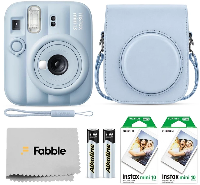 Main image of Instax Mini 13 Instant Film Camera Frost Blue Bundle with Groovy Case, Instax Mini Twin Pack Film 20 Exposures, Automatic Exposure, Close-Up Mode, Selfie Mirror