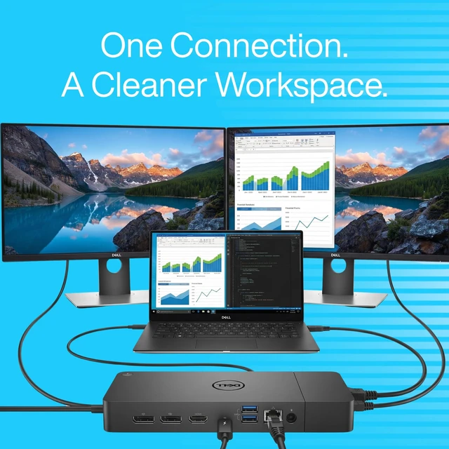 Alt view image 6 of 6 - Dell WD19S Docking Station Dual Monitor - 180W USB-C, HDMI + DisplayPort Features mini-DisplayPort, 2x USB-C & 3x USB-A 3.0 for full expansion