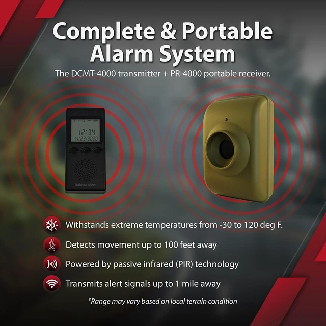 Alt view image 2 of 7 - MTPR-4000 1-Mile Wireless Motion Sensor & Portable Receiver