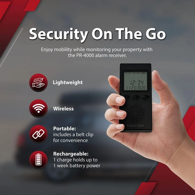 Alt view image 3 of 7 - MTPR-4000 1-Mile Wireless Motion Sensor & Portable Receiver