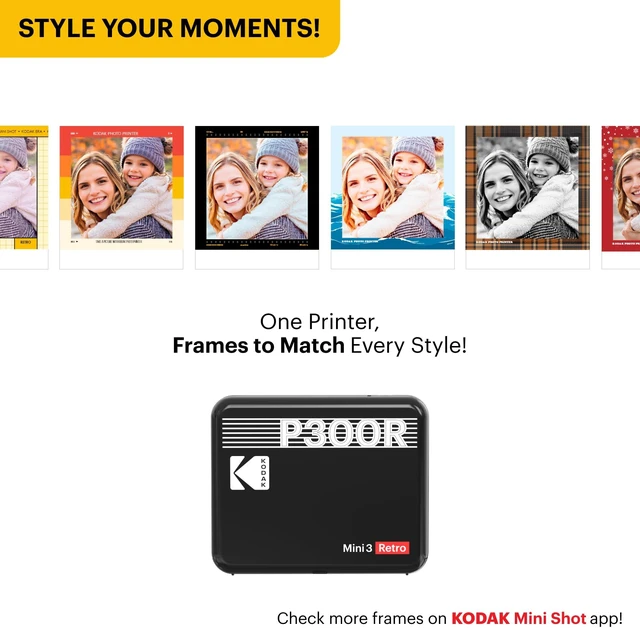 Alt view image 6 of 7 - Mini 3 Retro 3x3 Portable Photo Printer, 4PASS, 38 Sheets, White Bluetooth, iPhone & Android Smartphone Compatible, Smudge-Proof, Water-Resistant, Fade-Resistant