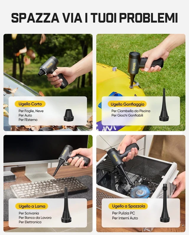 Alt view image 4 of 7 - B10 Pro Electric Air Duster (Grey) 110,000RPM Brushless Motor, One-Tap Booster, 3-Speed Adjustable Control for PC, Keyboard & Electronics