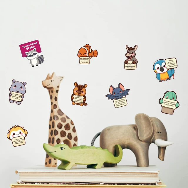 Alt view image 4 of 7 - 200PCS Emotional Support Animal Stickers by Affirmation Sticker Pack for Adults or Kids Cute Inspirational Buddies for Water Bottles, Laptops, Phones, Positive Quote Vinyl