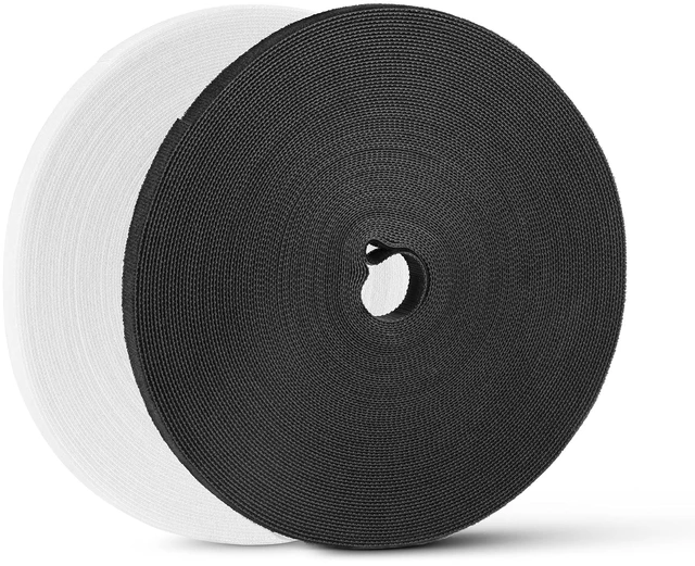 Main image of 54 Yards x 1/2 Inch Reusable Cable Ties - Adjustable Cord Straps Cable Management Tape Cord Organization Straps Hook Loop Tape Cord Wrap for Home,Office, Wire Bundling (27Yd x 2 Rolls)