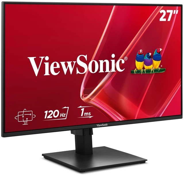 Main image of VA2748-MHJ 27 Inch Full HD Computer Monitor, IPS 120Hz Display Height Adjustable Stand, HDMI, VGA, Eye Care, Frameless, Home Office, Laptop, PC, Mac, Anti Glare, 1ms, 300 Nits, Pivot Tilt