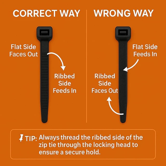 Alt view image 7 of 7 - 14 inch Black Zip Ties, 120 LB Tensile Strength 1000 Pack, PA66 Nylon, Professional Grade Heavy Duty - UV Resistant Indoor and Outdoor Cable & Wire Management, Multi-Purpose Self-Locking Cable Ties