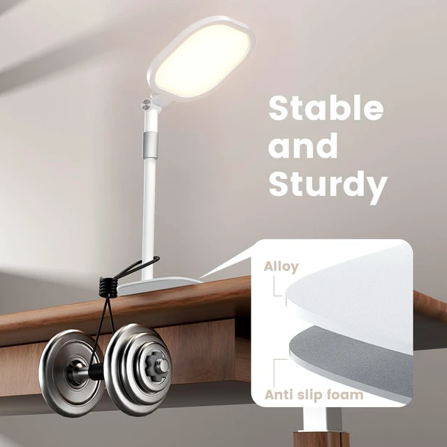 Alt view image 7 of 7 - White Video Conference Lights for Zoom with Stand, 30 Modes, CRI 98 Edge-lit Eye-care Full-screen Ring light, Dimmable with 360° Stand, Memory Func for Zoom, Video Calls, Live Streams, Webcam