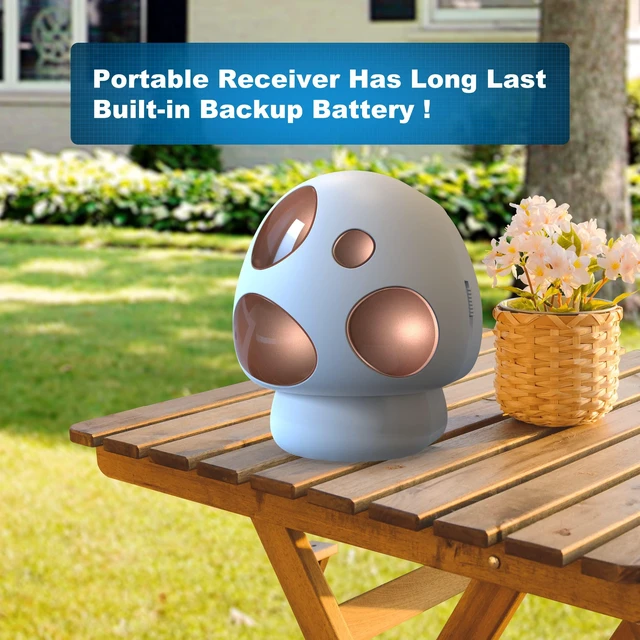 Alt view image 6 of 7 - Solar Driveway Alarm 1/2 Mile Long Range - 1 Receiver + 2 Sensors Outdoor Weatherproof Wireless Motion Sensor&Detector- Portable Receiver Has Long Last Backup Battery- DIY Security System