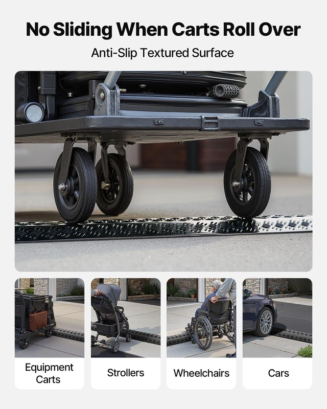 Alt view image 5 of 7 - Drop Over Cable Cover, 17,500 lbs/Axle Load Capacity, 2 Channel Heavy Duty Floor Cord Cover, Cable Hose Protector Ramp, for Indoor, High Walking Traffic Areas, Home, Office, Warehouse, 3 Pack