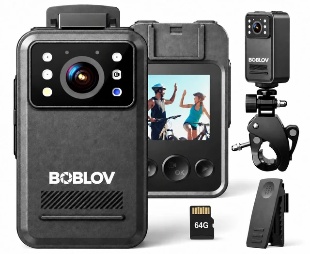 Main image of A28 2K Small Body Camera External Memory Support 64GB Mini Video Camera Camcorder with 2K, 9 Hours Battery Life, Night Vision, Bike Mount for On-The-Go Recording