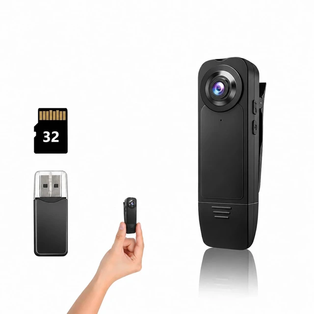 Main image of Mini Body Camera with Audio and Video Recording, POV Camera with 32G Card Body Worn Cam,Wearable Patrol Video Recording Camcorder With Night Version,Camcorder for Security Work Records Traveling
