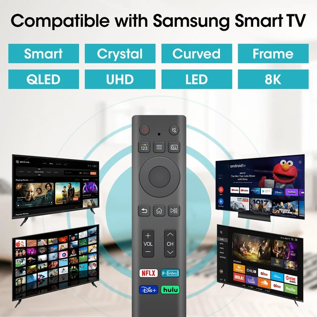 Alt view image 2 of 7 - 3 Pack Replacement for Samsung TV Remote, Universal for All 2019-2025 Samsung Remote Control for Smart TV (NO Voice Function)