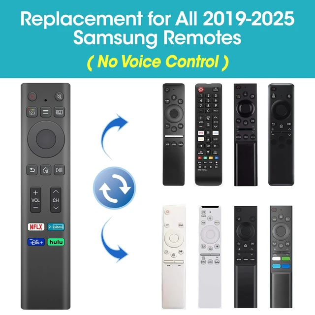Alt view image 3 of 7 - 3 Pack Replacement for Samsung TV Remote, Universal for All 2019-2025 Samsung Remote Control for Smart TV (NO Voice Function)