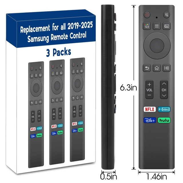 Alt view image 6 of 7 - 3 Pack Replacement for Samsung TV Remote, Universal for All 2019-2025 Samsung Remote Control for Smart TV (NO Voice Function)