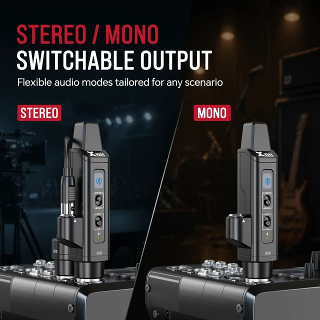 Alt view image 5 of 6 - P3S Stereo XLR Bluetooth Receiver for Audio Mixer,Active PA,DJ System Stereo / Mono Modes, Bluetooth 5.3, 100ft Range, 8H Battery Life, Plug and Play