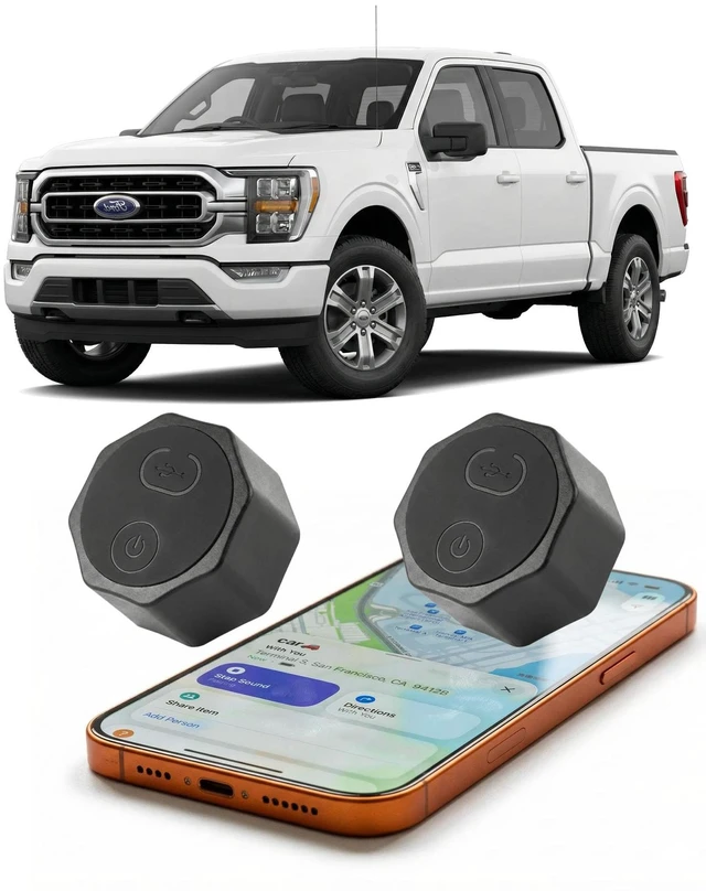 Main image of Air Tracker Tag Hidden Ultra Magnetic Finder for Vehicles, No Monthly Fee 5-Year Battery Works with Apple Find My (iOS Only), for Car, Truck, Motorcycle, Equipment 2Pack Black
