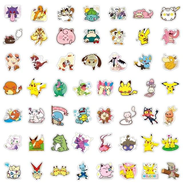 Alt view image 2 of 6 - 200pcs Cute Character Stickers, Cartoon Vinyl Stickers Detachable, Reusable Stickers (Yellow)