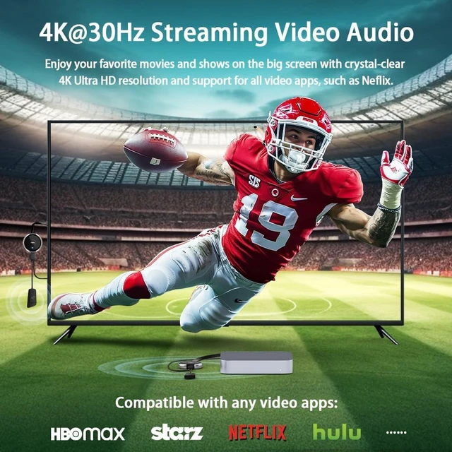 Alt view image 3 of 7 - Wireless HDMI Transmitter and Receiver 4K, 5G Wireless Extender Streaming Smooth Media Video/Audio for Laptop, Camera, Cable Box, DVD, Blu-ray, PS5, Phone to Monitor, Projector, HDTV 165FT