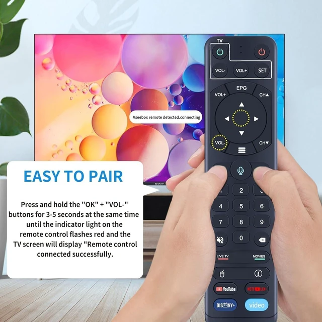Alt view image 5 of 7 - Replacement Remote Control for vSeeBox V1 / V2 /Pro/Elite/Max Voice Search, Replacement for OctaStream Elite Max Latest Technology Android TV Box 2023