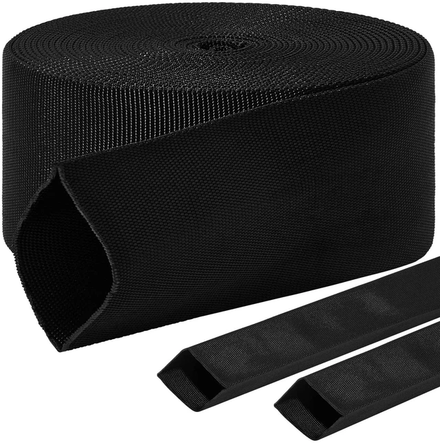 Main image of 26 Ft Nylon Hydraulic Hose Protector Sleeve Cover,2.5 Inch Id Abrasion Resistant Wrap for TIG Torch Cables, Expandable Braided Sheath Protects from Heat, Flat Design for Cord Management