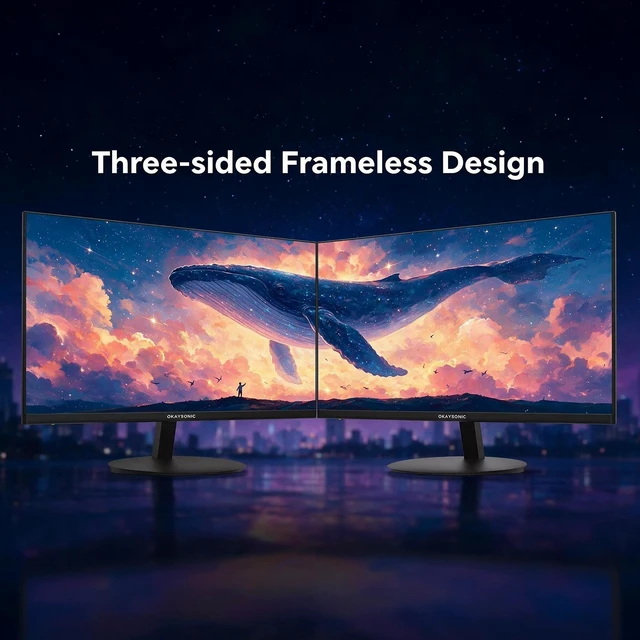 Alt view image 7 of 7 - 24 Inch Monitor 100Hz 1ms, AMD FreeSync, 100% sRGB, Eye Care HDMI VGA Ports, HDR, 40001 Contrast, LowBlue Mode, Ergonomic Tilt Eye Care for Home Office