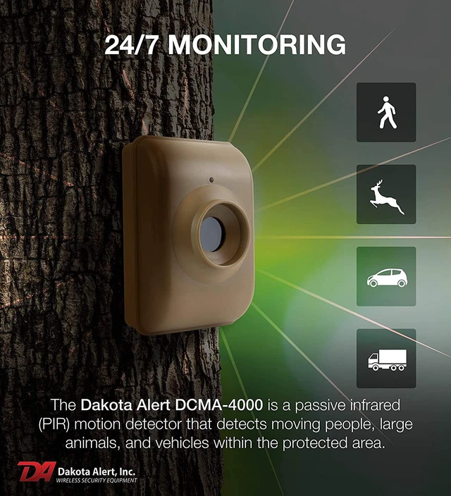 Alt view image 2 of 6 - DCMA-4000 1-Mile Wireless Driveway Alarm & Motion Sensor