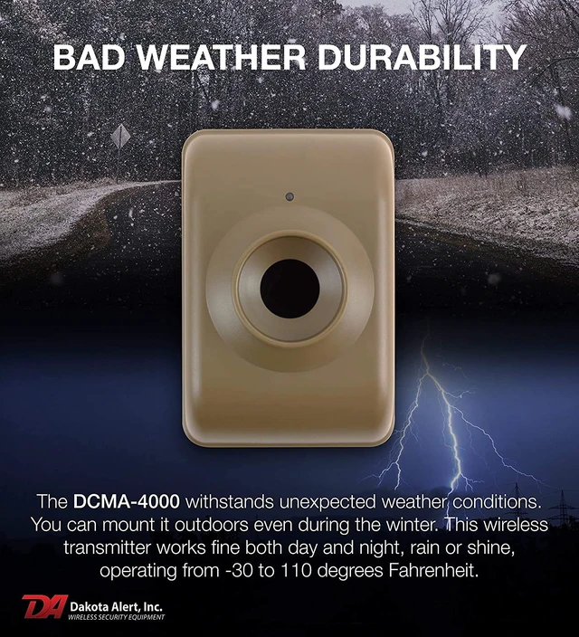 Alt view image 5 of 6 - DCMA-4000 1-Mile Wireless Driveway Alarm & Motion Sensor