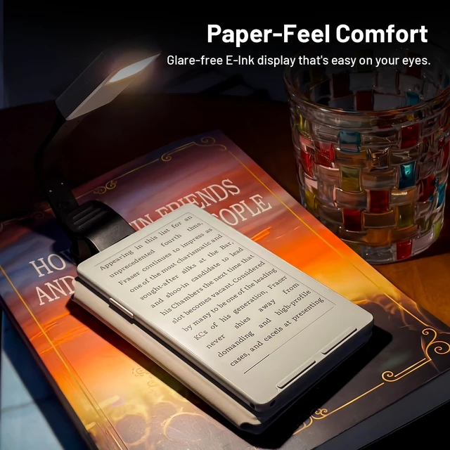Alt view image 6 of 7 - X4 Classic Ereader Devices,4.9mm Thin,4.3" E Ink, Gift for Readers Ultra Thin 0.19" design, Dual Page Turn button+shake, Magnetic pogo-pin attach, Extended Battery Life, Paper-feel E-Ink