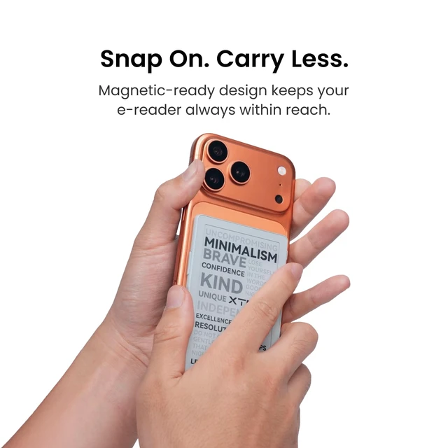 Alt view image 7 of 7 - X4 Classic Ereader Devices,4.9mm Thin,4.3" E Ink, Gift for Readers Ultra Thin 0.19" design, Dual Page Turn button+shake, Magnetic pogo-pin attach, Extended Battery Life, Paper-feel E-Ink