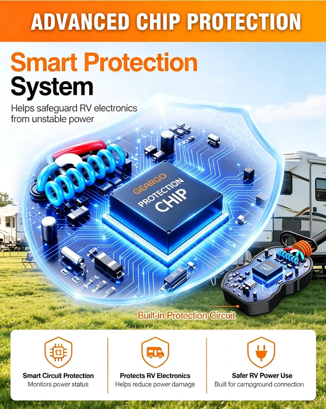 Alt view image 2 of 7 - RV Surge Protectors 50 Amp, 18000J Surge Protection Automatic Fault CutOff Waterproof Design, Voltage Protection, 2026 Upgrade, for Camper & Trailer