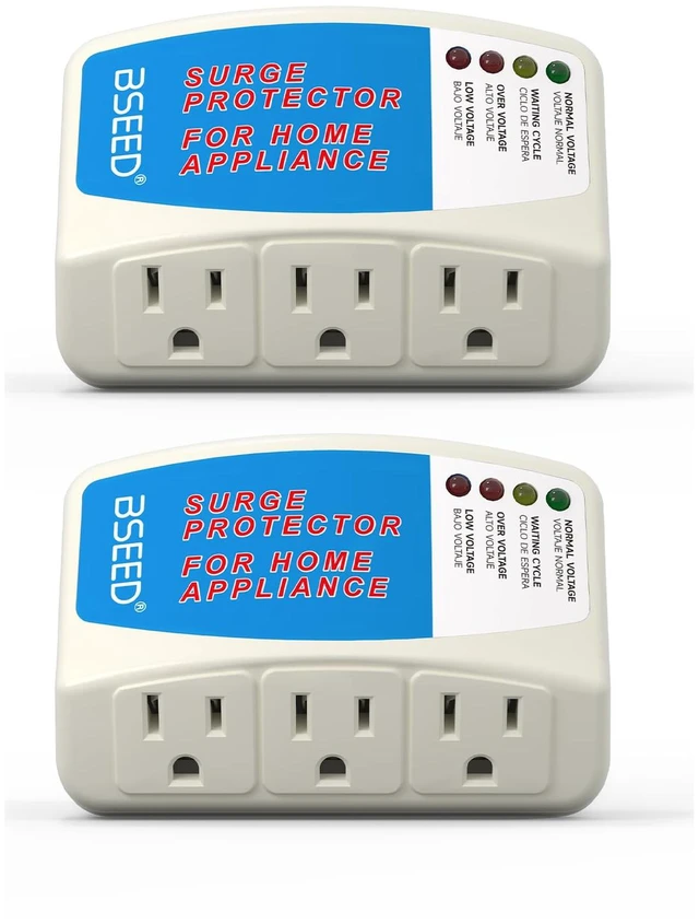 Main image of Surge Protector for Appliance, Single Outlet Surge Protector Plug in for Home Appliance Multi Function Plug with Protection Wall Mount Power Suppressor for TV/PC/PS5, 15A, 125V, 1875W, 2 Pack