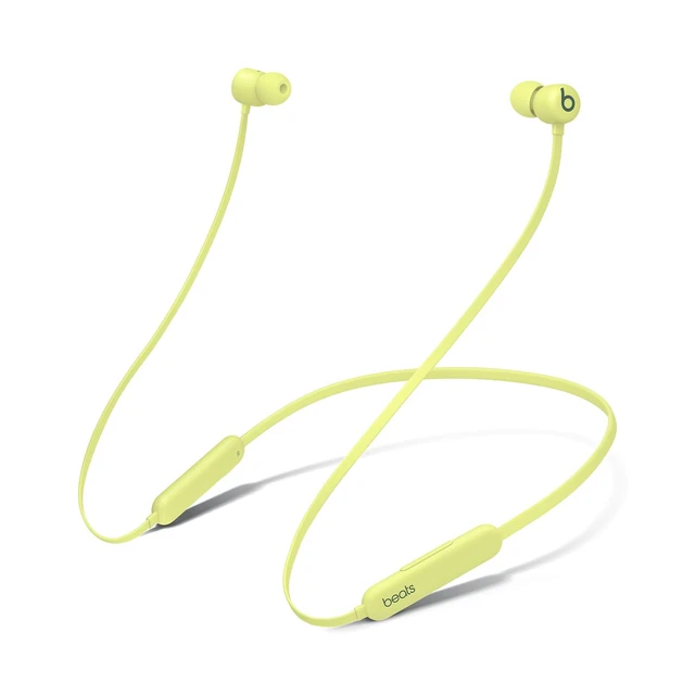 Alt view image 2 of 7 - Flex Wireless Earbuds - Apple W1 Headphone Chip, Magnetic Earphones, Class 1 Bluetooth, 12 Hours of Listening Time, Built-in Microphone - Yuzu Yellow
