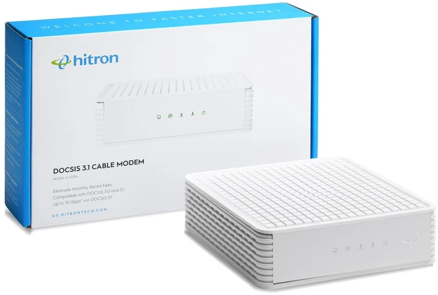 Main image of CODA DOCSIS 3.1 - Cable Internet ONLY (NOT Compatible with Fiber/DSL) Up to 1 Gbps Cable Modem Requires WiFi Router Xfinity, Spectrum, Cox Certified