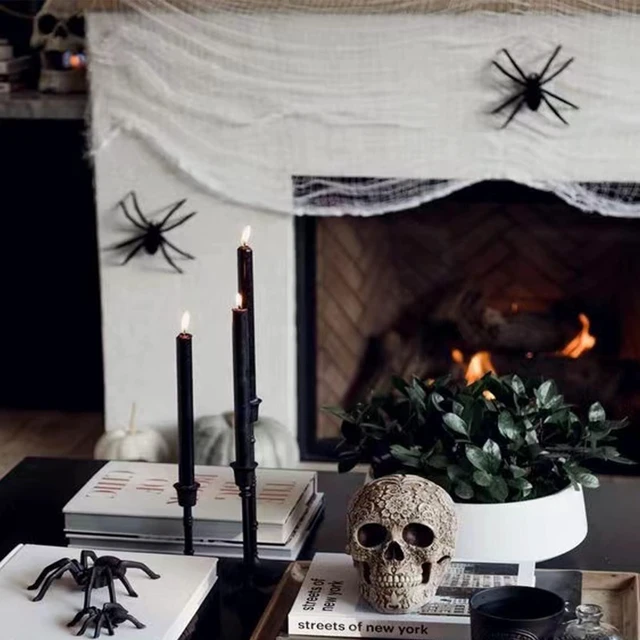 Alt view image 7 of 7 - 400x80 Inch Oversized Halloween White Creepy Cloth 33x6.5ft Spooky Fabric Cloth for Haunted House Creepy and Spooky Halloween Decorations for Party Outdoor Or Indoor