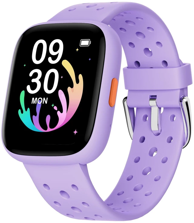 Main image of Kids Smart Watch No Phone Needed, 1.8" Fitness Tracker Watch Pedometer, Heart Rate, Sleep Monitor, IP68 Waterproof, Step Counter, Puzzle Games for Girls Teens 5-16, Lilac